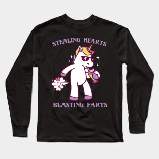 Stealing Hearts and Blasting Farts Unicorn Magic Love Long Sleeve T-Shirt